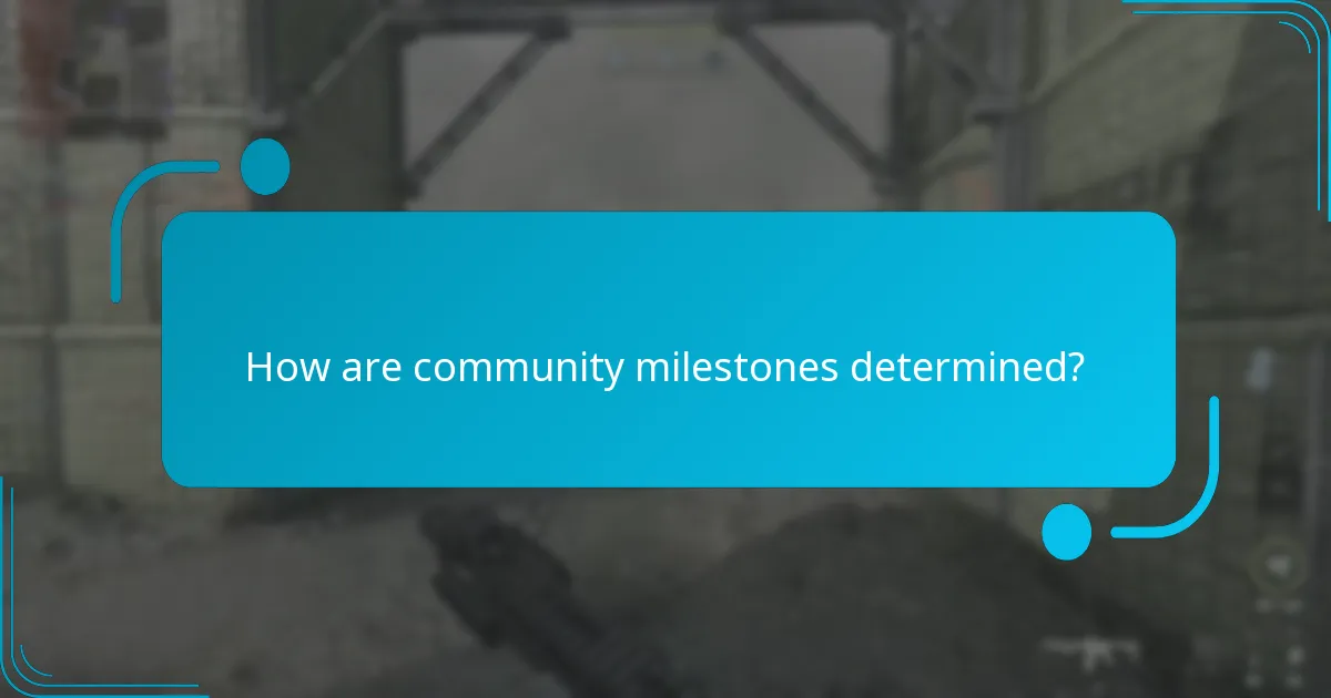 How are community milestones determined?