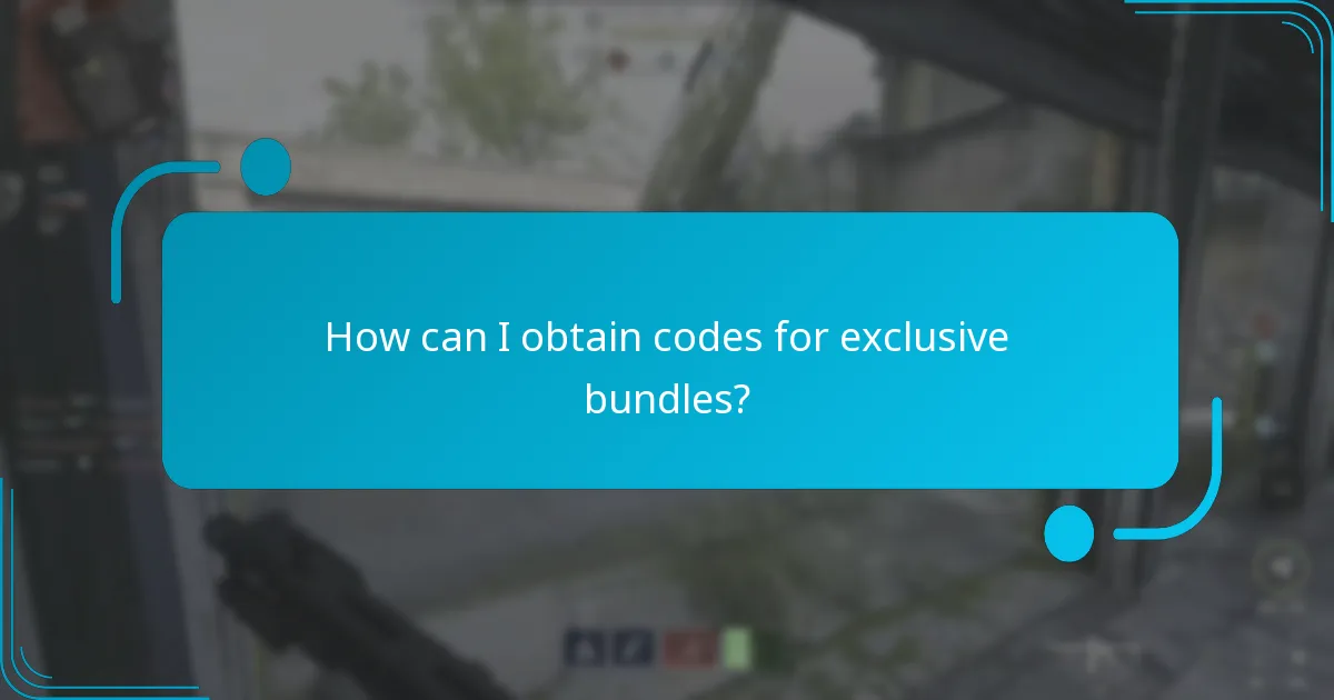 How can I obtain codes for exclusive bundles?