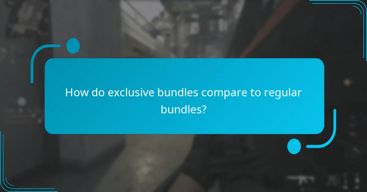 How do exclusive bundles compare to regular bundles?