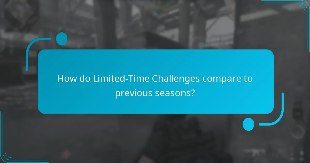 How do Limited-Time Challenges compare to previous seasons?