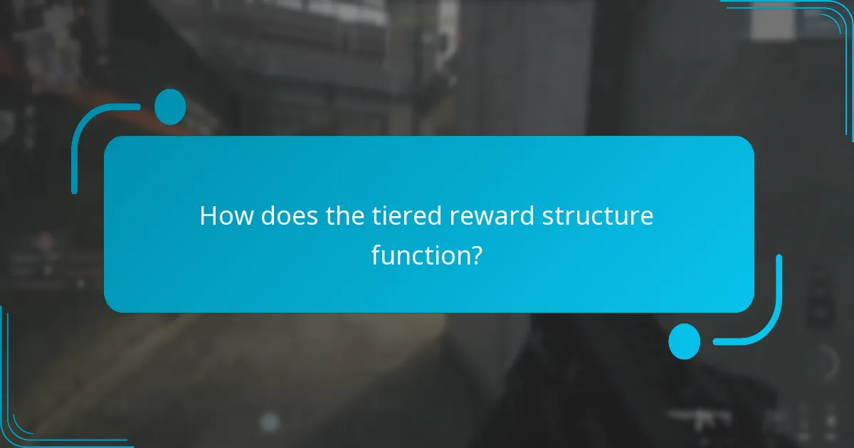 How does the tiered reward structure function?