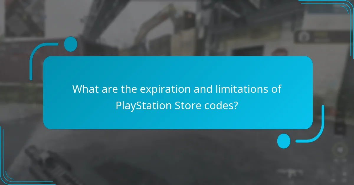 What are the expiration and limitations of PlayStation Store codes?