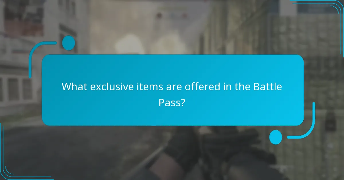 What exclusive items are offered in the Battle Pass?