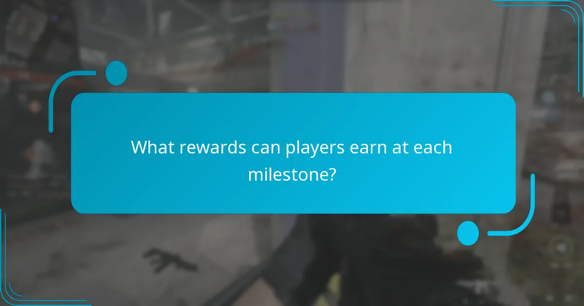 What rewards can players earn at each milestone?