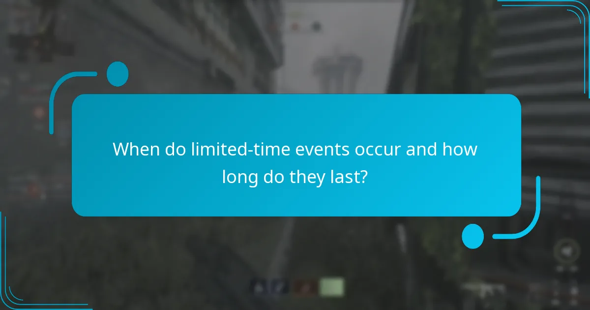 When do limited-time events occur and how long do they last?